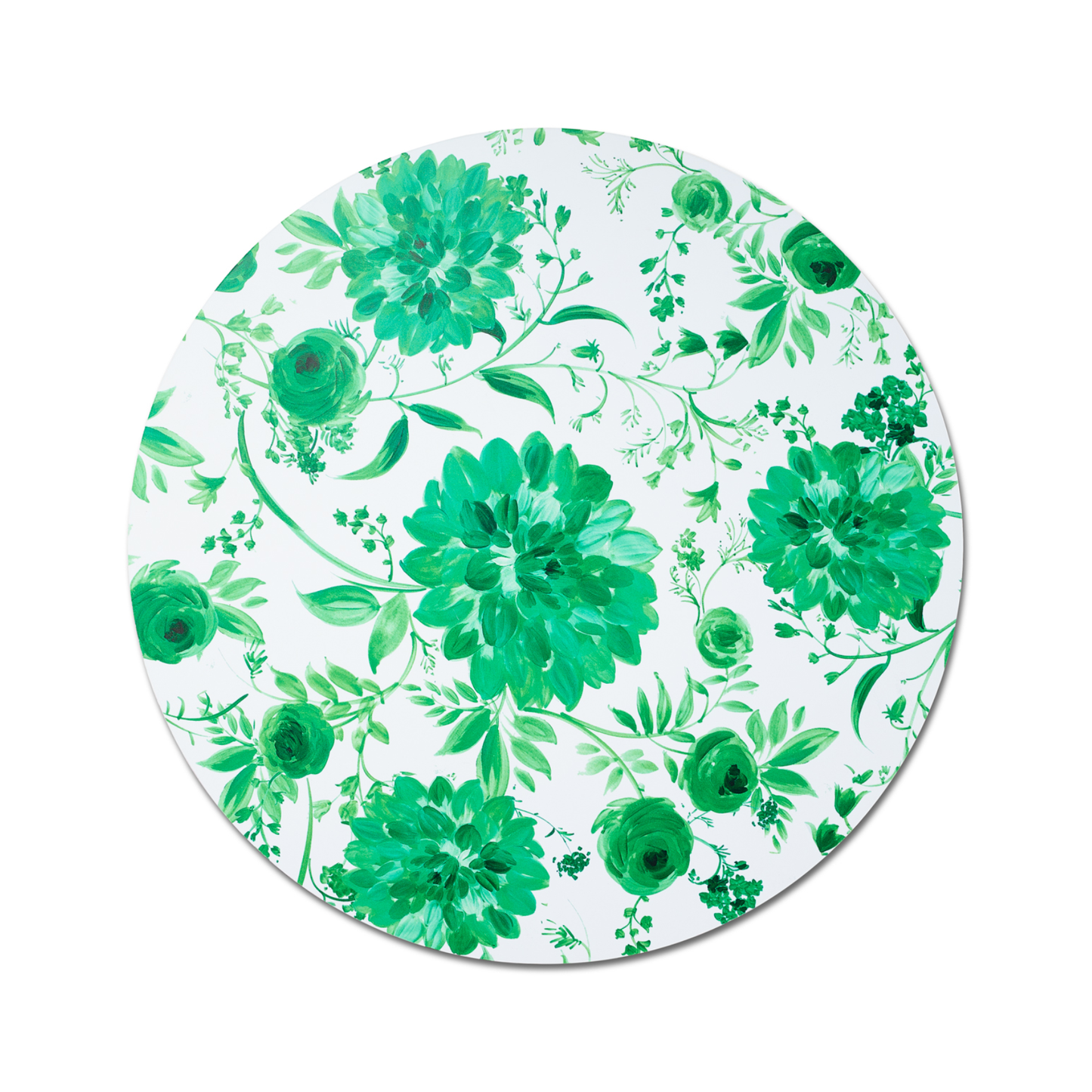 Red Stripe + Green Floral, Set of Four