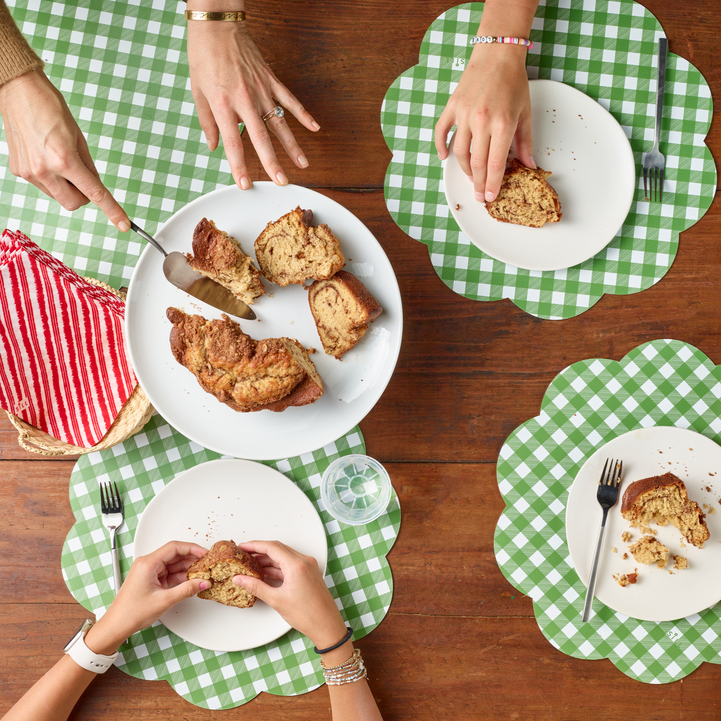 Tomato & Gingham, Set of Four