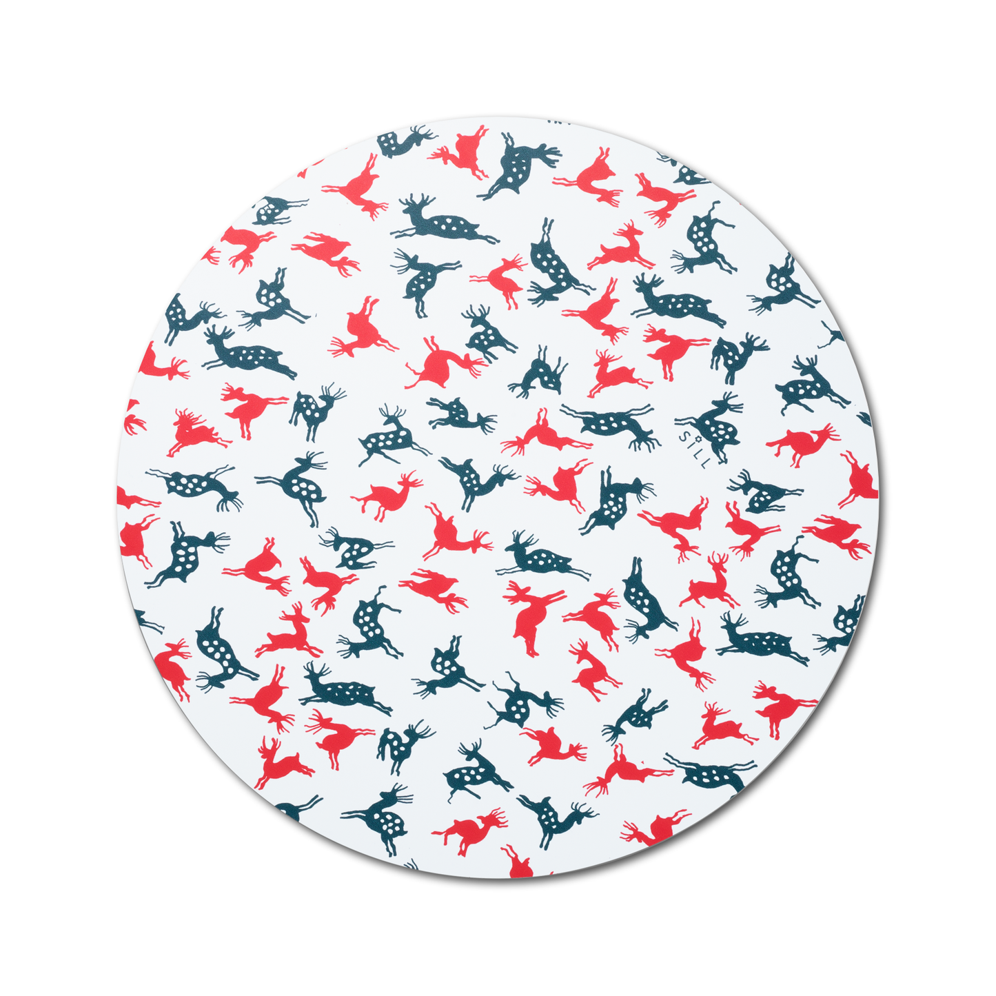 Reindeer + Plaid, Set of Four