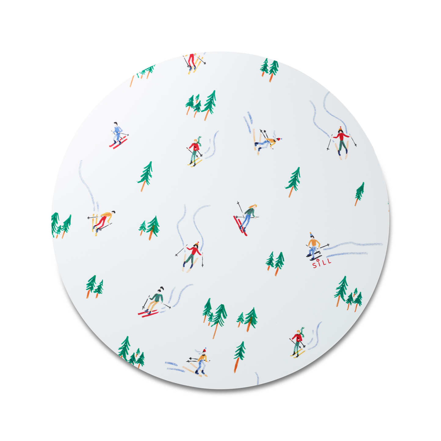 Skiers + Pines, Set of Four