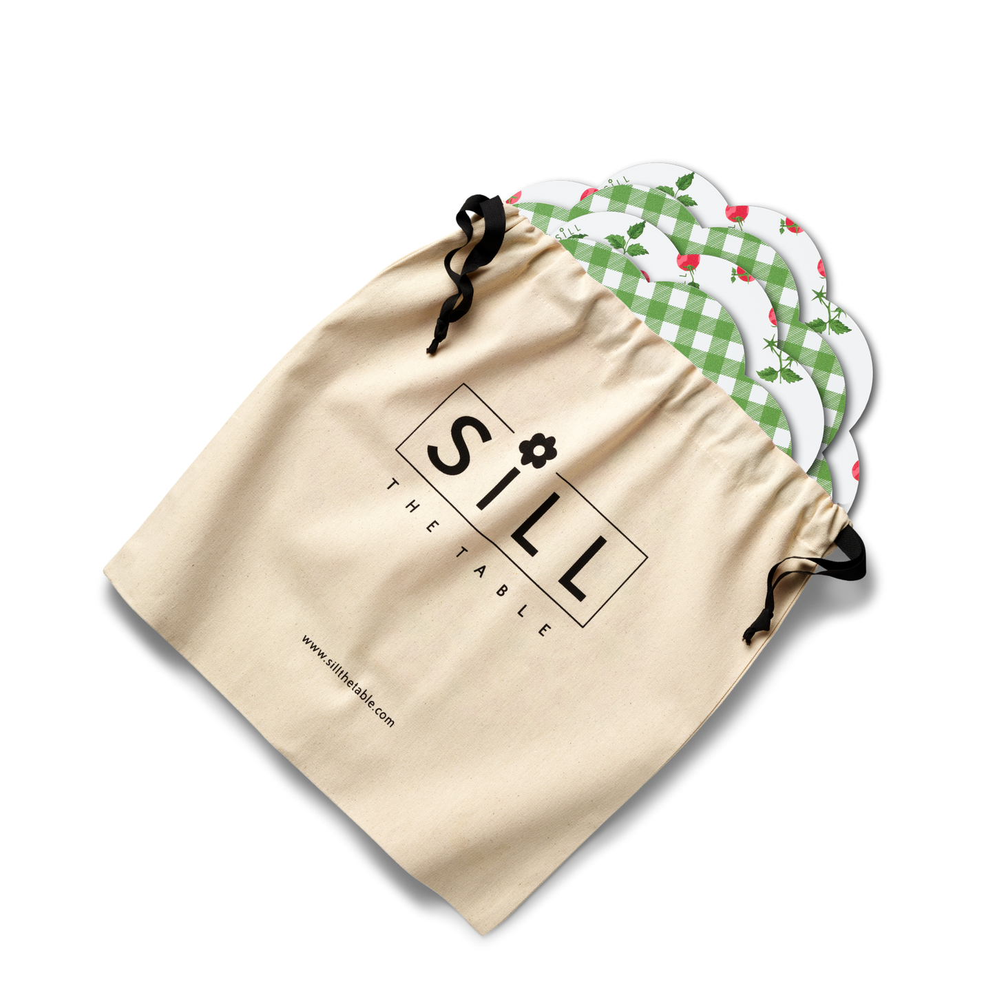 Tomato & Gingham, Set of Four