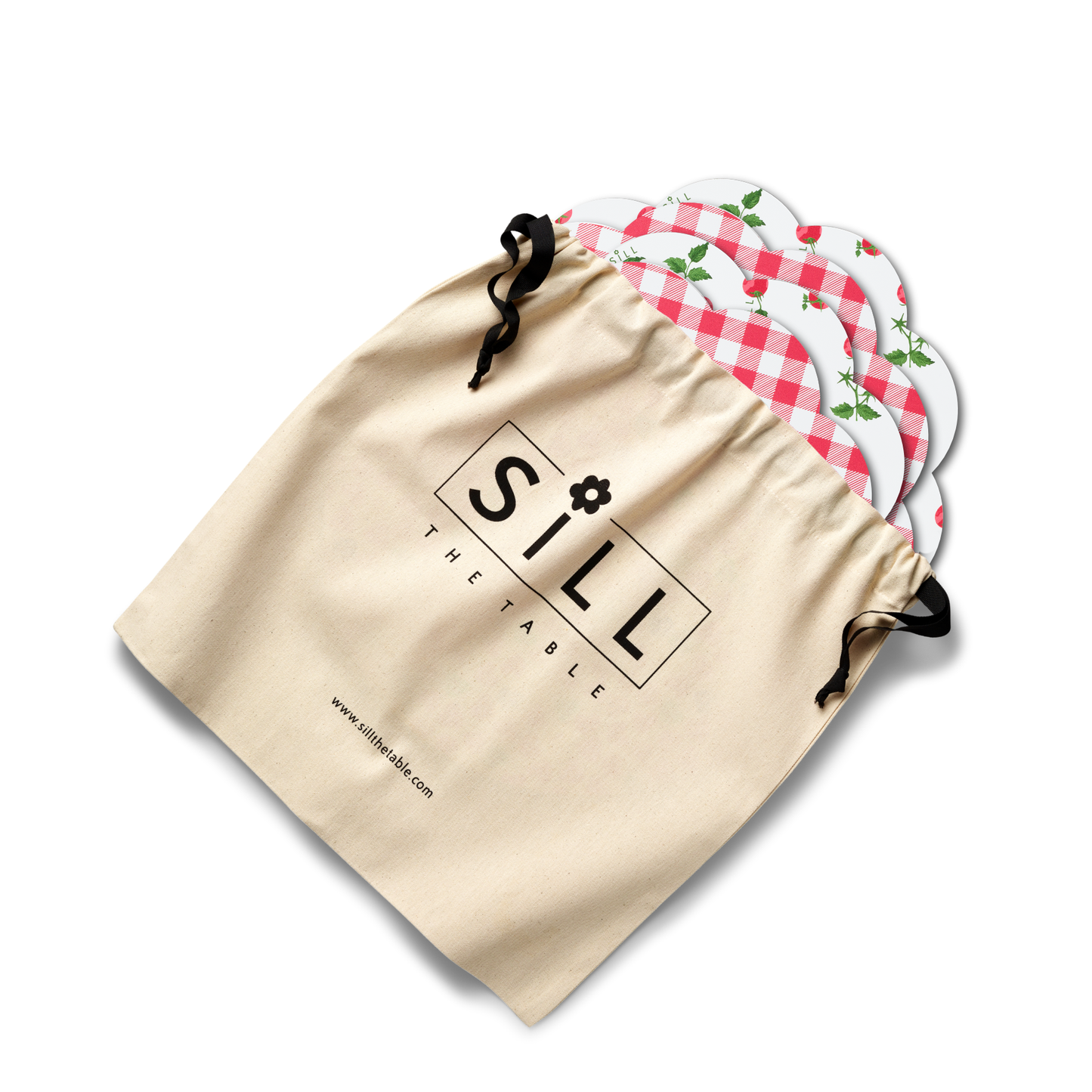 Tomato + Gingham, Set of Four